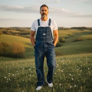 Liberty Overalls Men's 36x30‎ Blue Denim Bib Overalls Carpenter Cotton Workwear